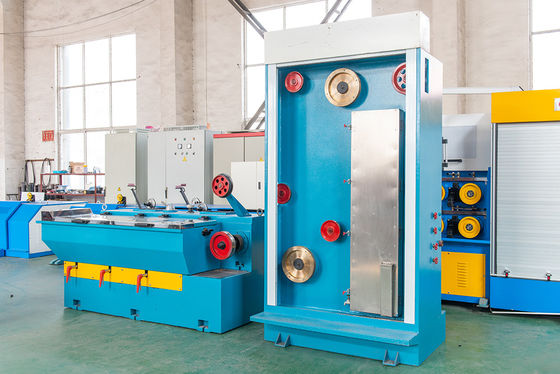 Harga yang bagus Outlet 0.4mm 17 Pass Intermediate Copper Wire Drawing Machine Dengan Dual Spool Take Up on line